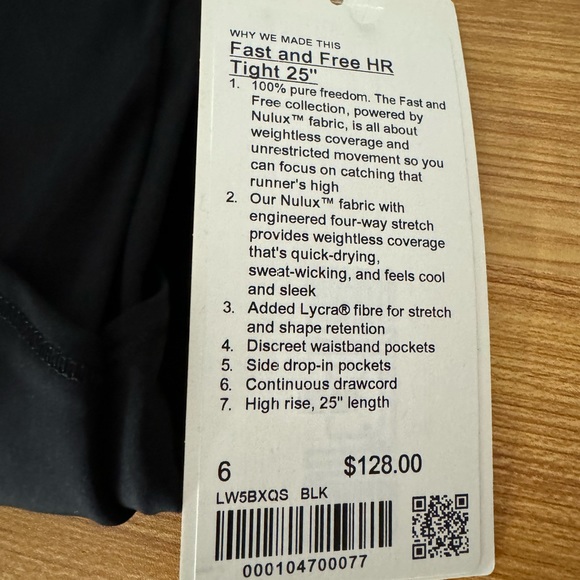 Lululemon Fast and Free HR Tight 25” in Black - Picture 10 of 11